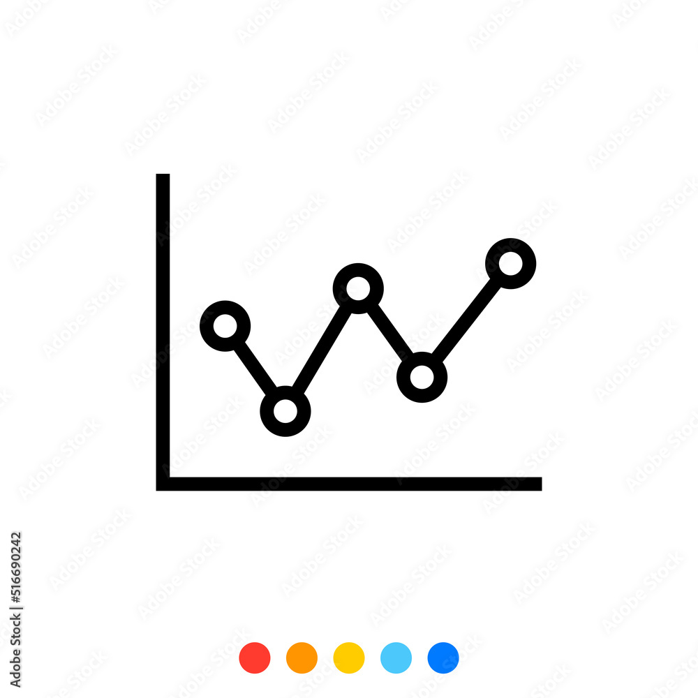 Graph chart icon, Vector and Illustration. Graph chart icon, Vector and Illustration.