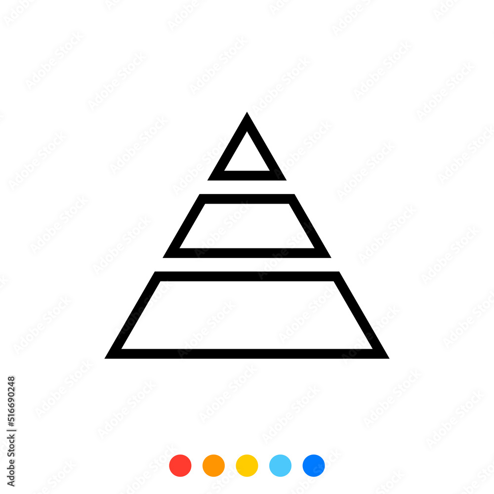 Triangle chart icon, Vector and Illustration. Triangle chart icon, Vector and Illustration.