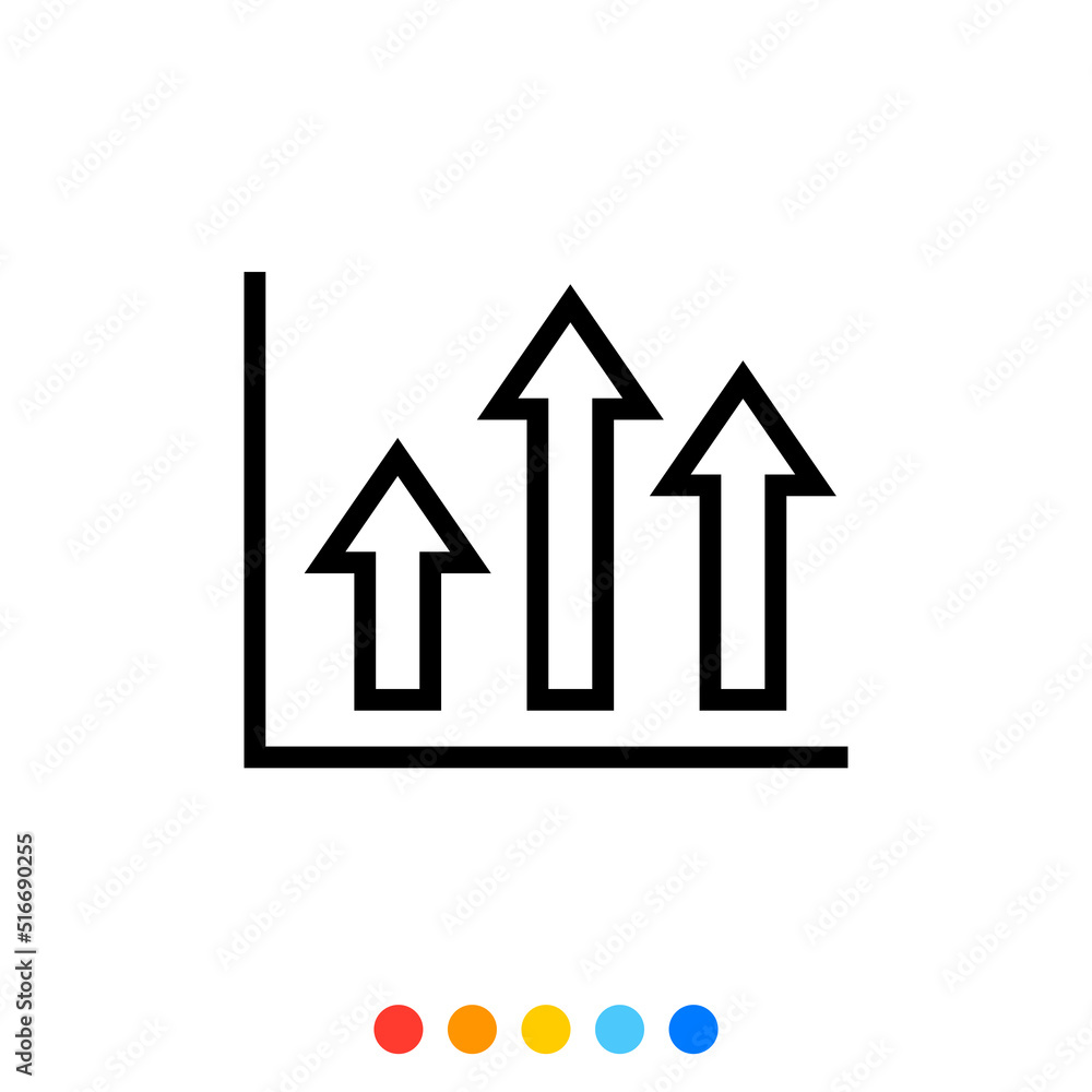 Graph chart icon, Vector and Illustration. Graph chart icon, Vector and Illustration.