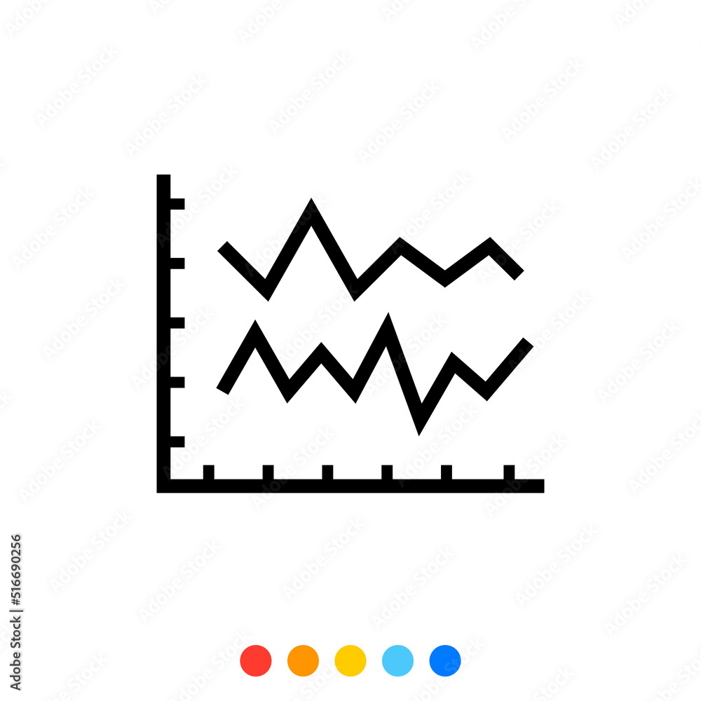 Graph chart icon, Vector and Illustration. Graph chart icon, Vector and Illustration.