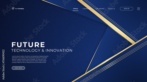 abstract vector website landing page design template