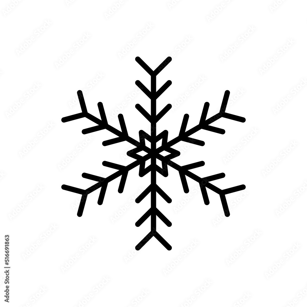 Abstract snowflake shape, Vector, Illustration. Abstract snowflake shape, Vector, Illustration.