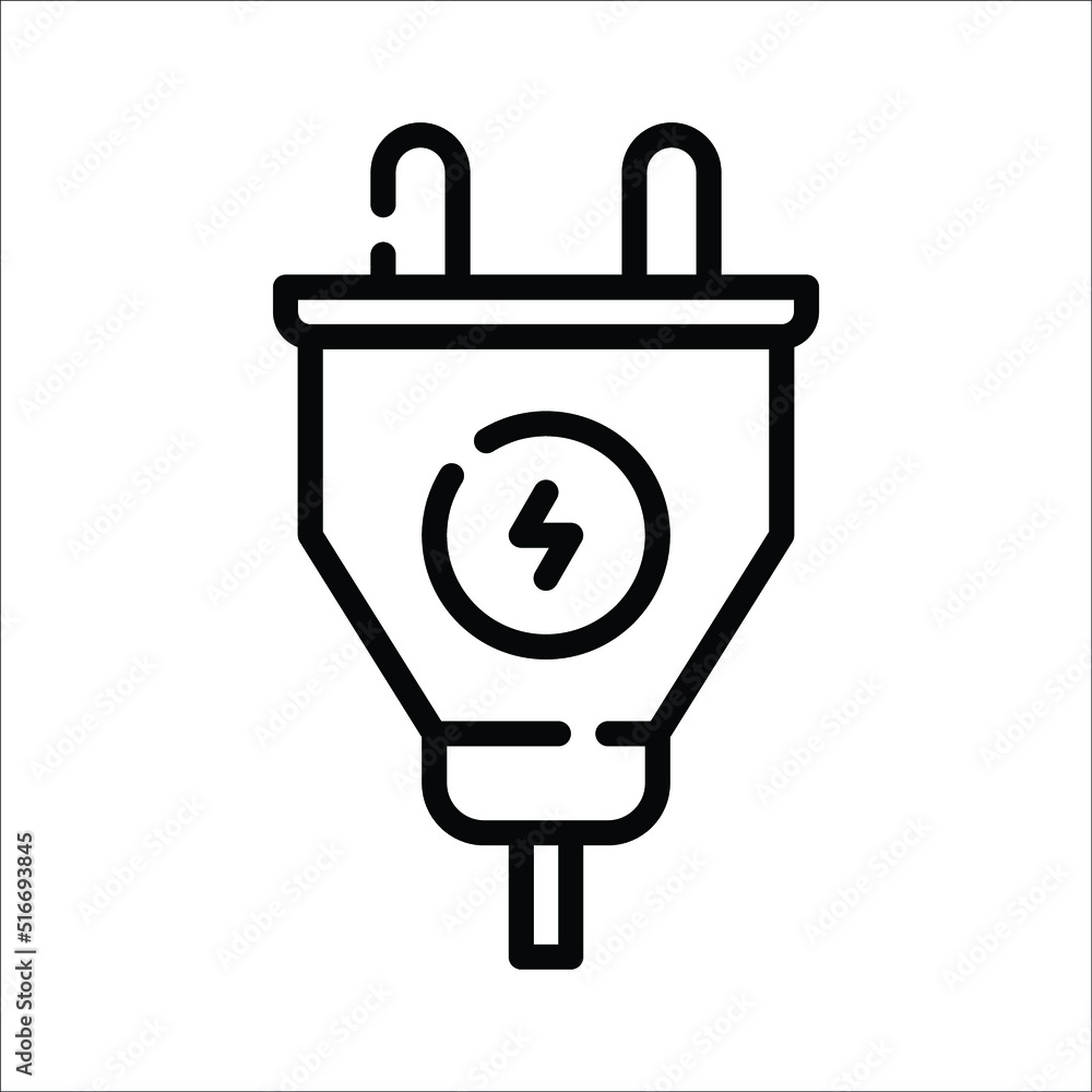 electric plug outline icon vector eps electric plug outline icon vector eps
