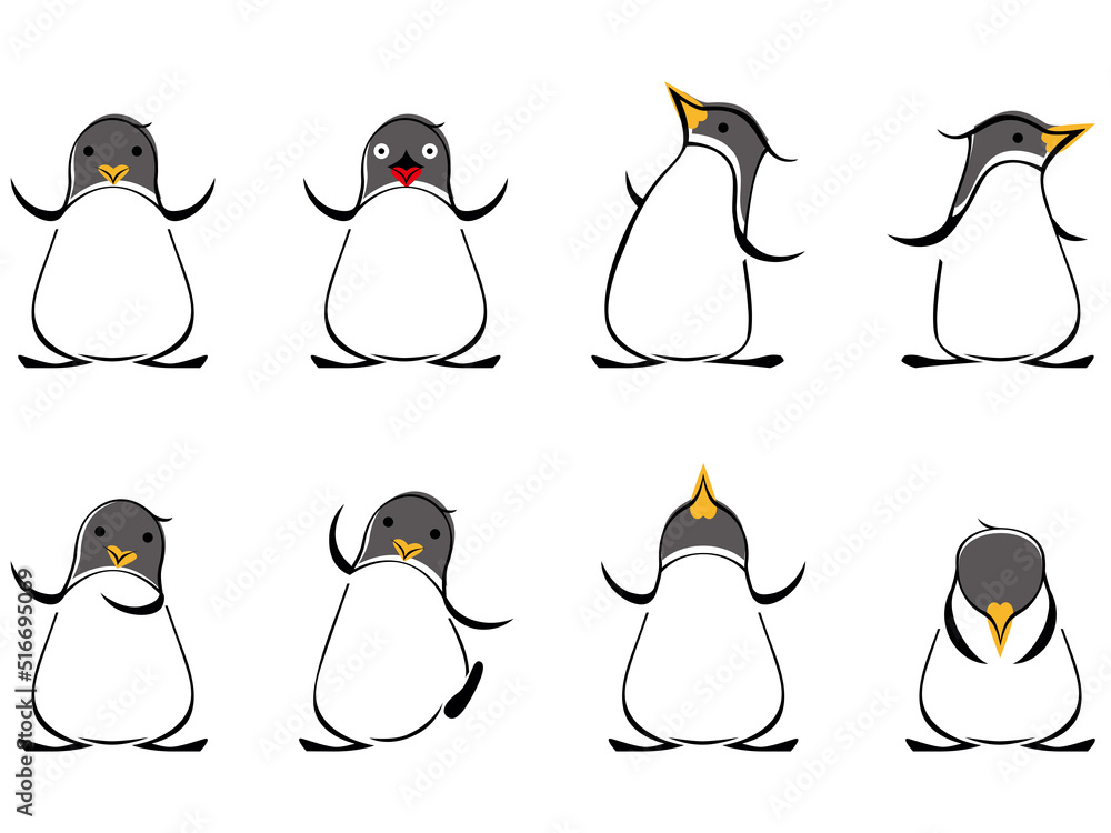 Obraz premium ペンギンポーズ