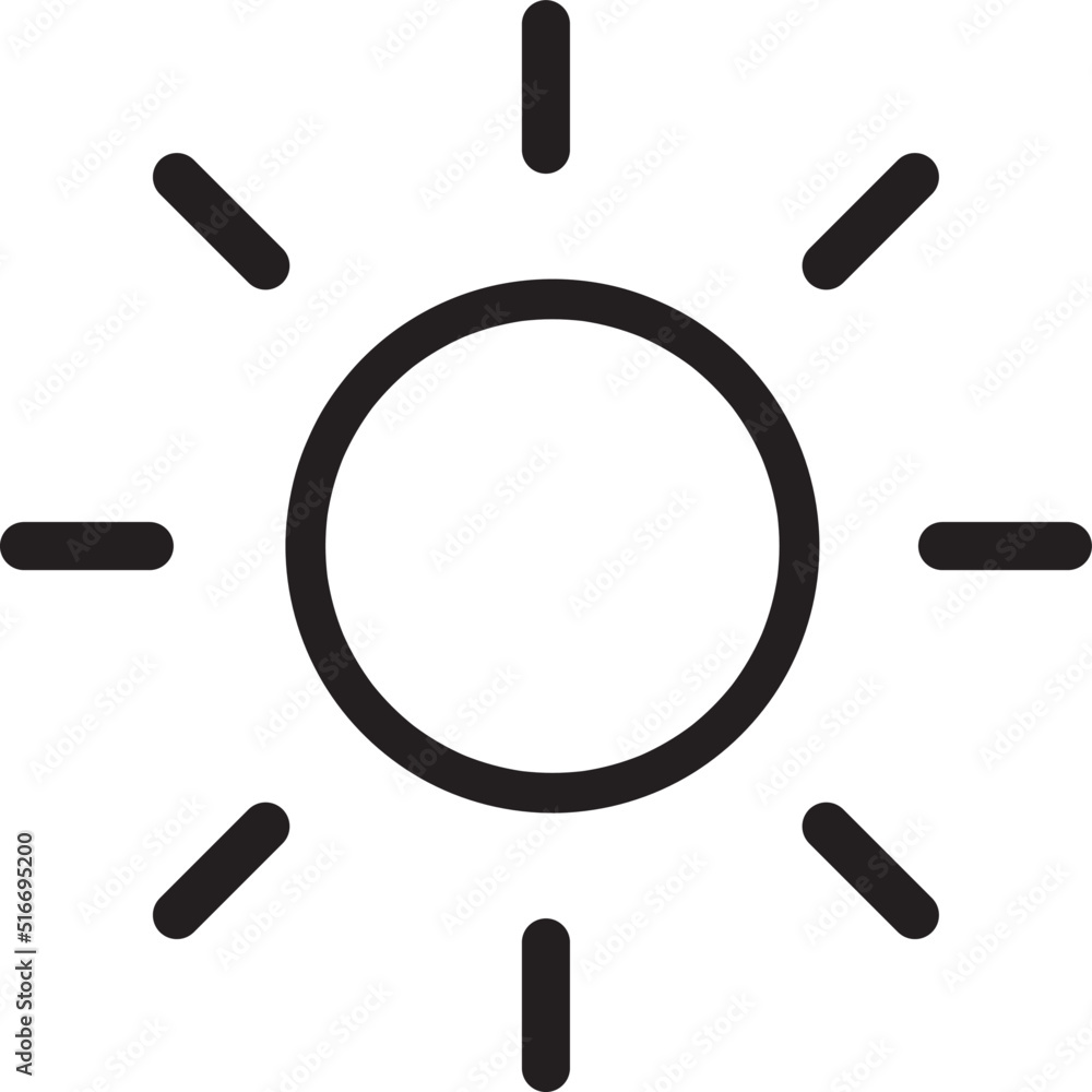 sun line vector icon vector art on white background..eps sun line vector icon vector art on white background..eps