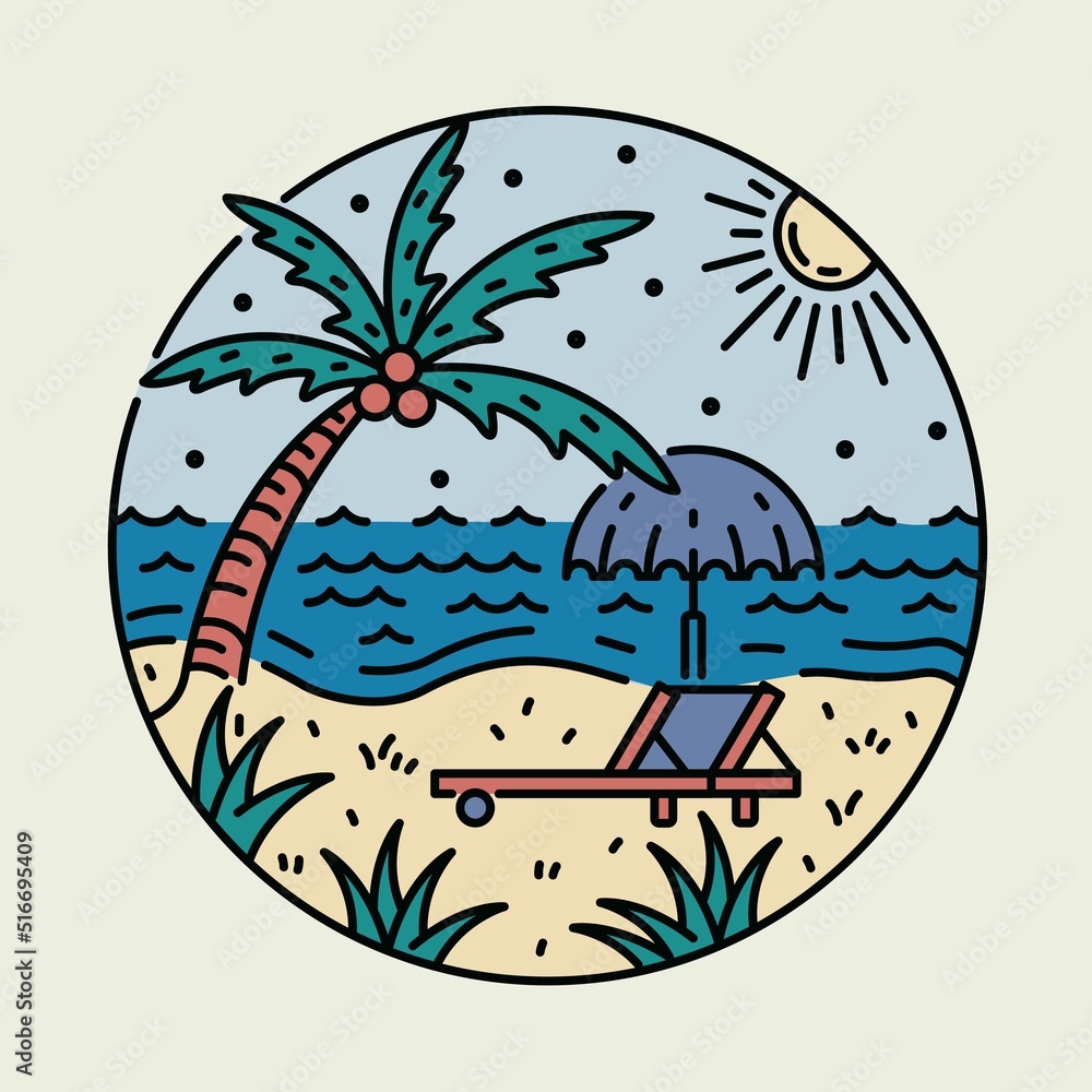 Chill on the good beach graphic illustration vector art t-shirt design Chill on the good beach graphic illustration vector art t-shirt design