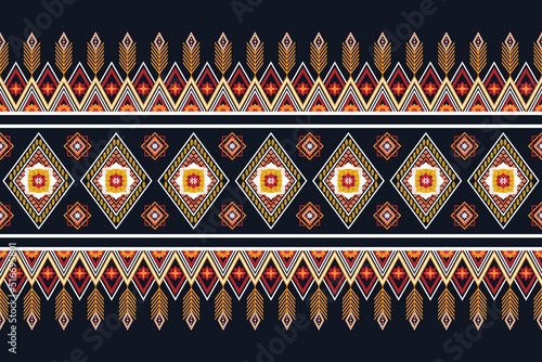 Geometric ethnic flower pattern for background,fabric,wrapping,clothing,wallpaper,Batik,carpet,embroidery style.