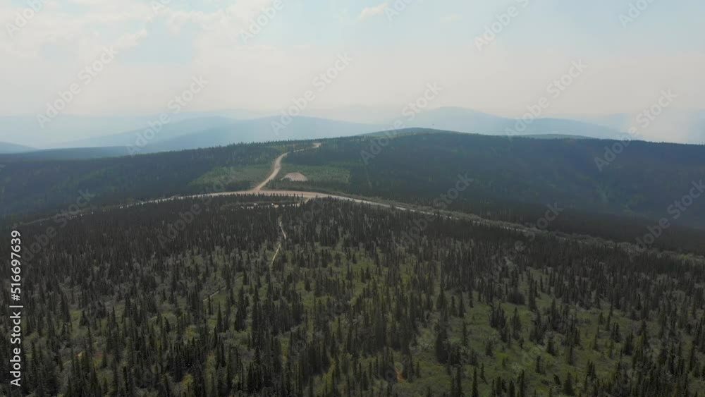 4K Drone Video of Wickersham Dome Trail in the White Mountains of Alaska on Sunny Summer Day 4K Drone Video of Wickersham Dome Trail in the White Mountains of Alaska on Sunny Summer Day