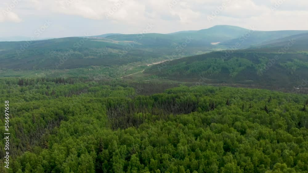 4K Drone Video of White Mountains near Fox, Alaska on Sunny Summer Day 4K Drone Video of White Mountains near Fox, Alaska on Sunny Summer Day