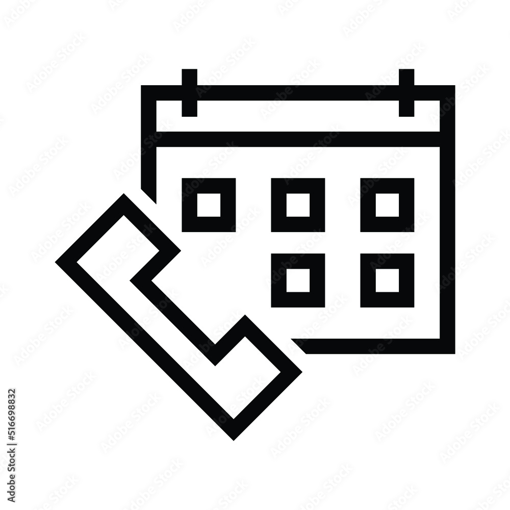 Meeting schedule vector icon symbol design