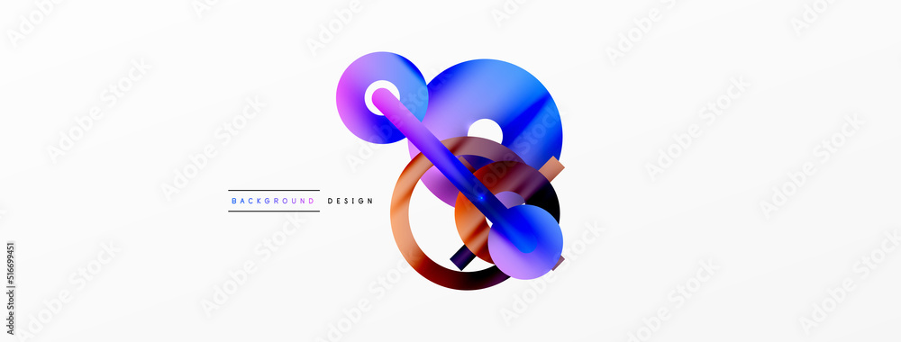 Minimal geometric abstract background. Shiny and glossy circle, line and round shapes design. Trendy techno business template for wallpaper, banner, background or landing Minimal geometric abstract background. Shiny and glossy circle, line and round shapes design. Trendy techno business template for wallpaper, banner, background or landing