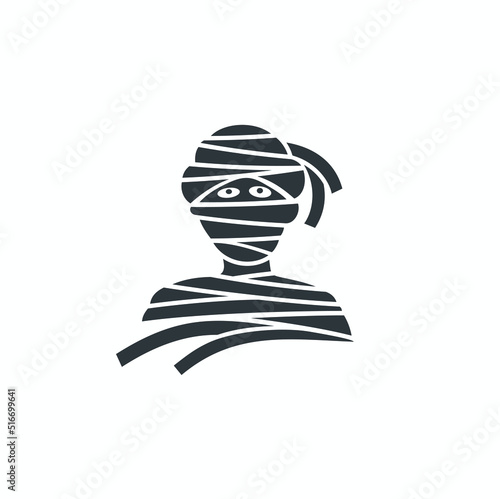 Fotobehang illustration of mummy, egyptian mummy, vector art.