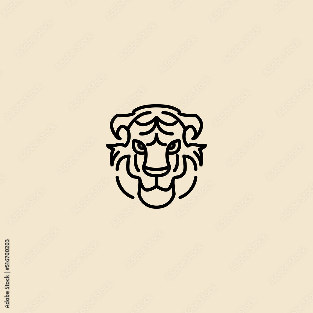 face tiger animal logo symbol in isolated background vector face tiger animal logo symbol in isolated background vector