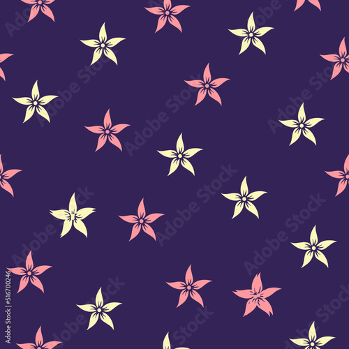 Elegant Colourful Flower Pattern For Textiles & Wallpaper