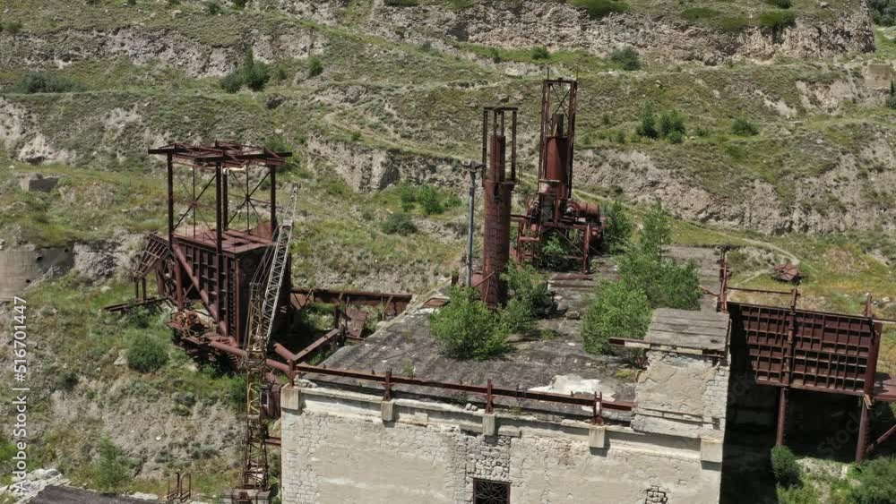 Aerial view of old abandoned plant Aerial view of old abandoned plant