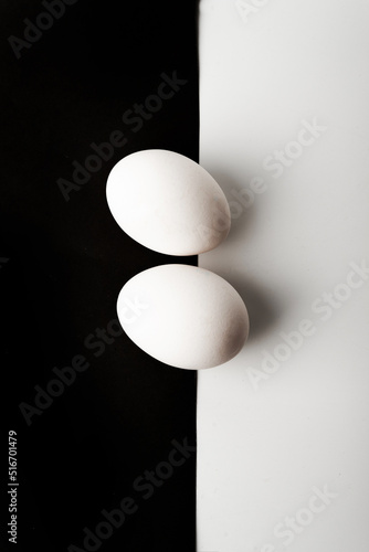 chicken eggs  on a white background 