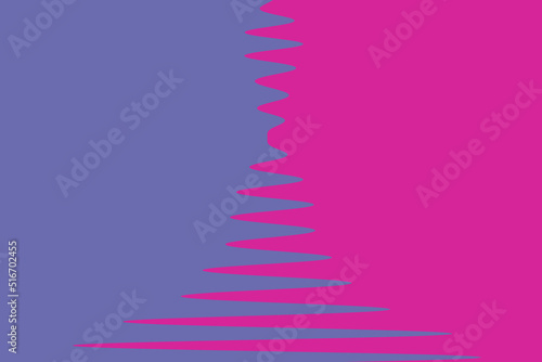 Abstract Pastelic gradient veri peri wave to pink color soft two colors background illustration.