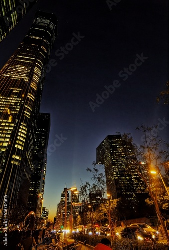 China Beijing night city skyline