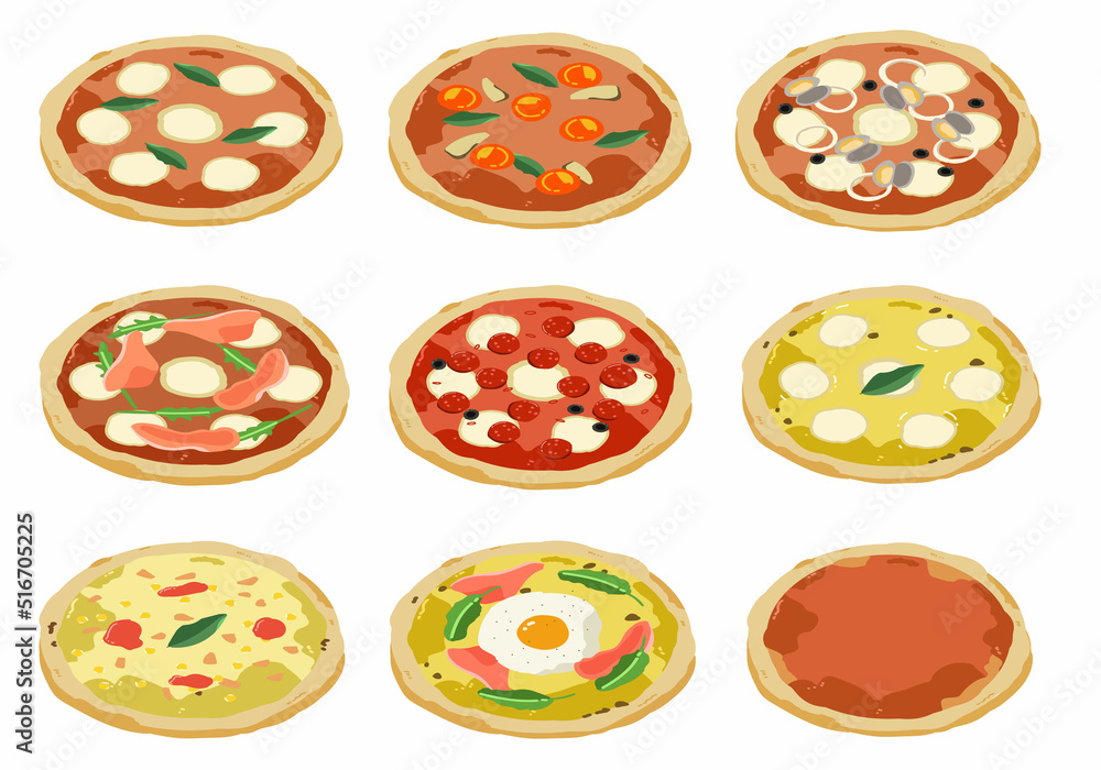 ピザ セット アイソメ図 ピザ セット アイソメ図