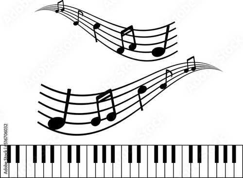音符と鍵盤