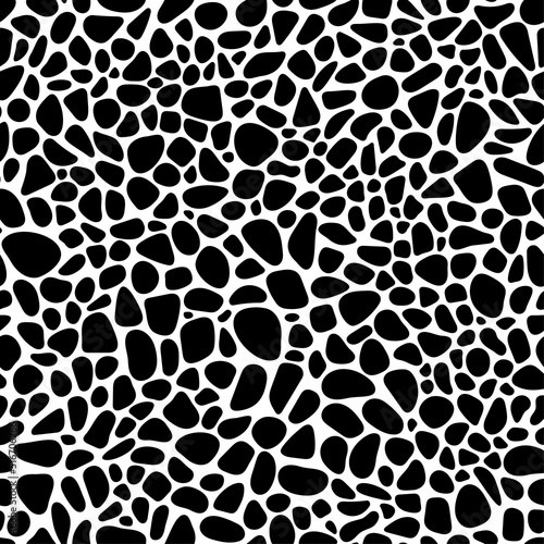 Vector simple repeating texture of black animal skin