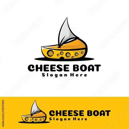 Cheese boat art illustration