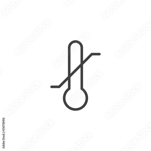 Temperature limitation line icon