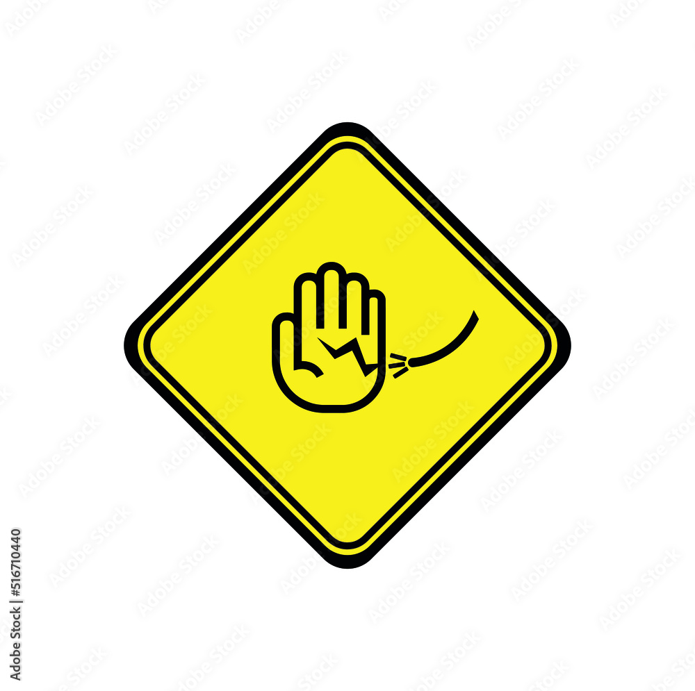 danger sign on white background danger sign on white background