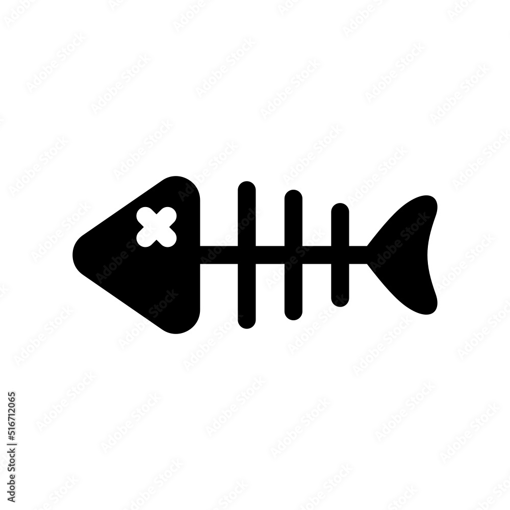 Fishbone Icon Vector Symbol Design Illustration Fishbone Icon Vector Symbol Design Illustration
