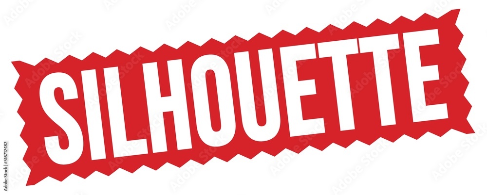 SILHOUETTE text written on red stamp sign. SILHOUETTE text written on red stamp sign.