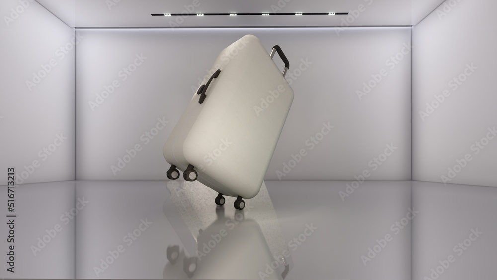 bag vacation luggage mockup 3d illustration bag vacation luggage mockup 3d illustration
