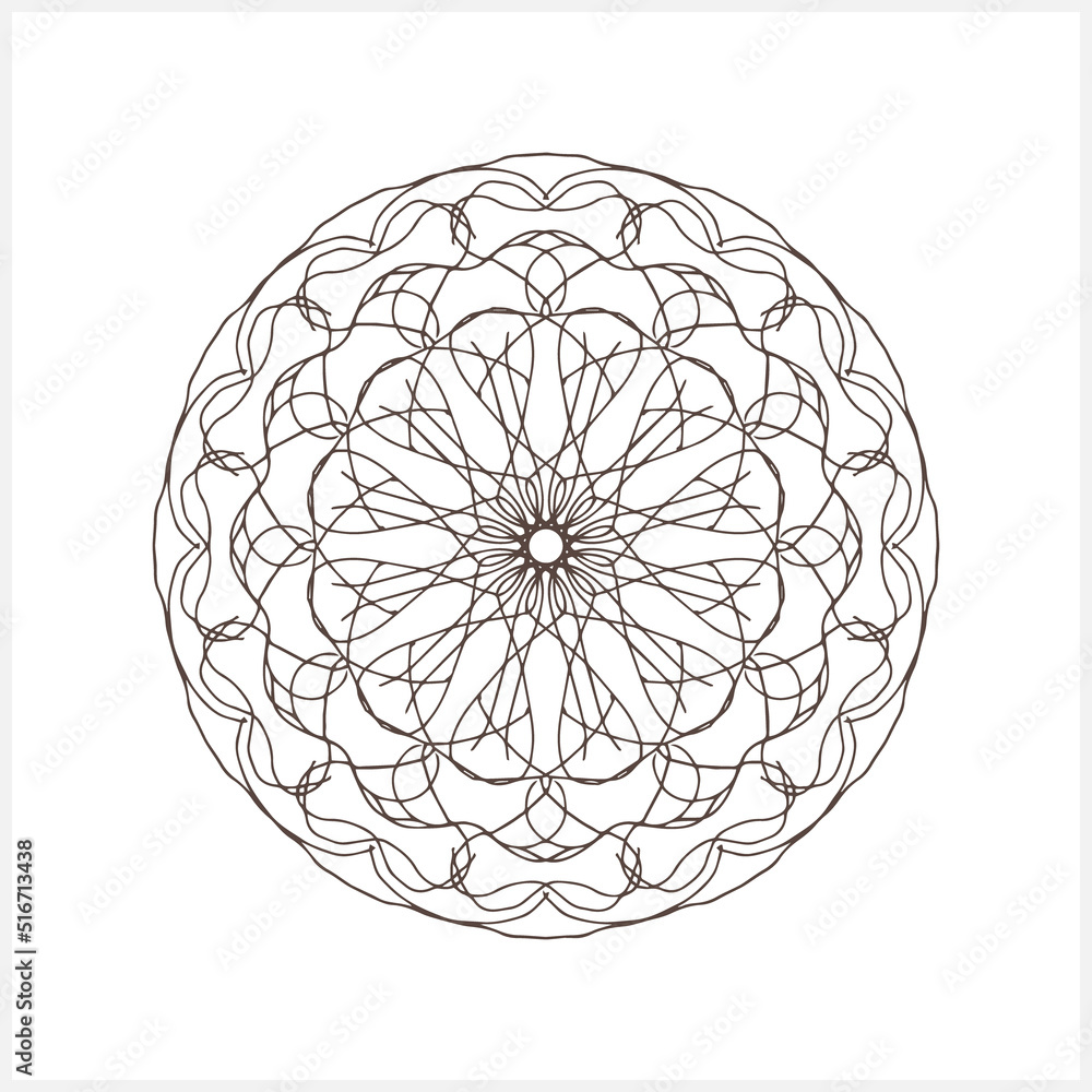 Obraz premium Mandala isolated. Coloring page book. Sketch vector stock illustration. EPS 10