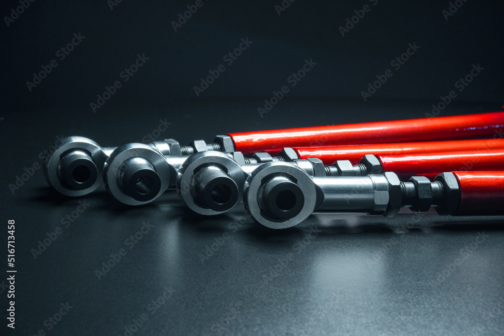 suspension levers custom for sports cars red in powder paint suspension levers custom for sports cars red in powder paint