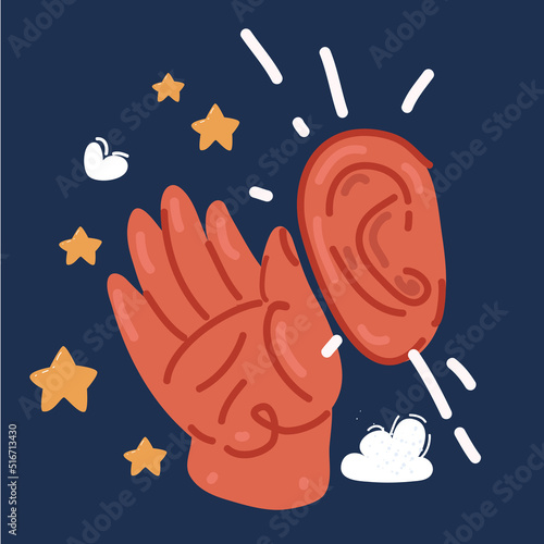 attentively ear listen icon, hear rumor or secret, social news, story media, thin line symbol on white background - editable stroke vector illustration eps10