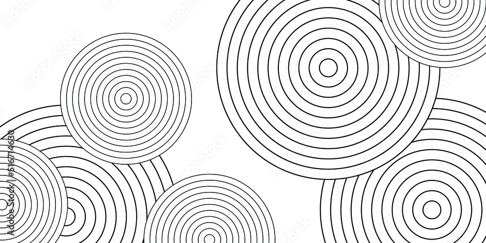 Abstract round lines. Abstract art lines background. Modern black and white vector texture.