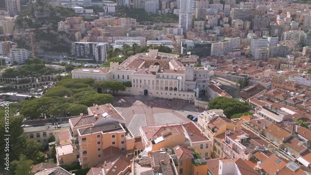 Aerial view of Prince's Palace in Monaco (Palais princier de Monaco) Aerial view of Prince's Palace in Monaco (Palais princier de Monaco)