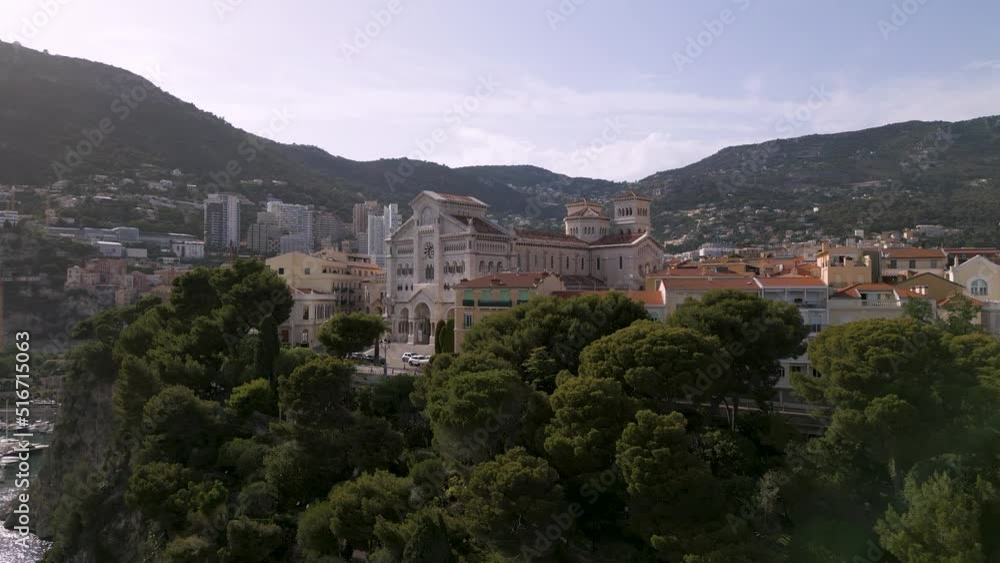 Aerial view of Monaco old town (Monaco ville) known as Le Rocher (rock) Aerial view of Monaco old town (Monaco ville) known as Le Rocher (rock)