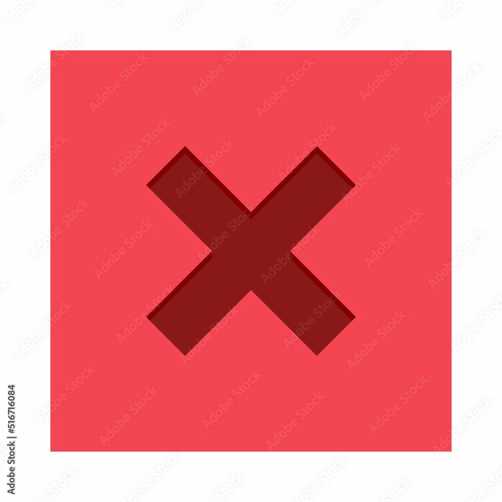 Obraz premium Wrong marks, Cross marks, Rejected, Disapproved, No, False, Not Ok, Wrong Choices, Task Completion, Voting. - vector mark symbols in red. Isolated icon.