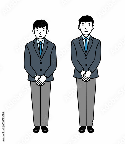 お辞儀をする男子学生