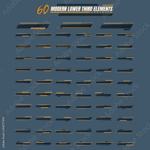 Set Of Lower Third Vector Illustration