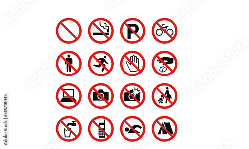 Prohibitory signs