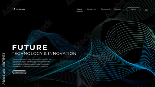 modern website screen part for responsive web design project development. Corporate landing page block vector illustration template.