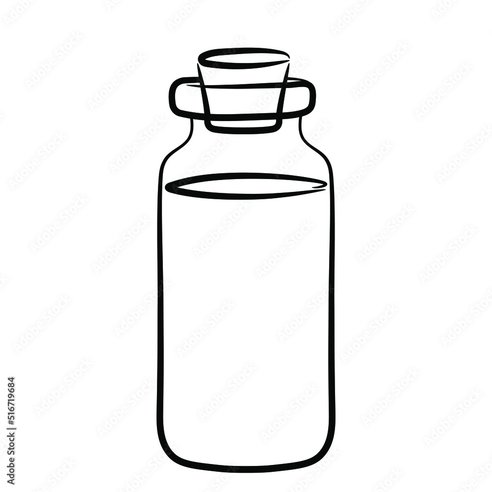 A simple image of a glass jar with a cork stopper. A simple image of a glass jar with a cork stopper.