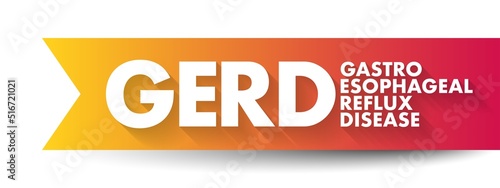 GERD - Gastroesophageal Reflux Disease acronym, medical concept background