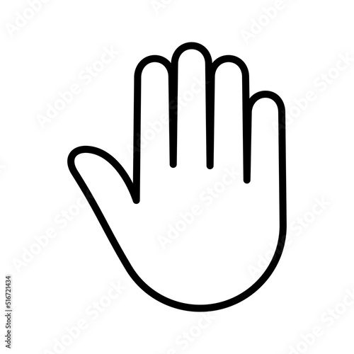 Human hand palm icon. Pictogram isolated on a white background.