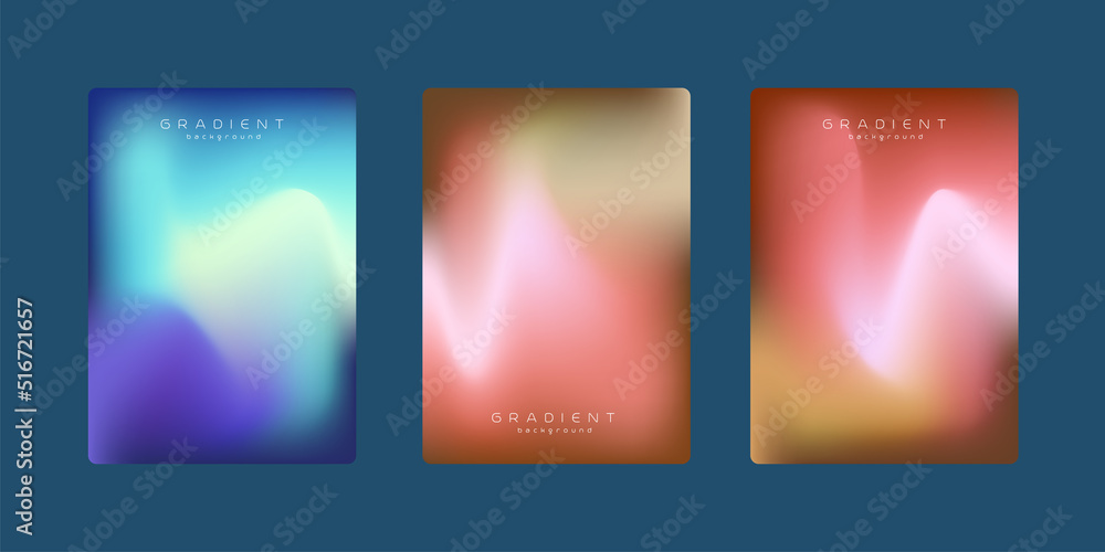 Set of covers templates design with brown gradient background, modern gradient design, and Applicable vector used in wallpaper, banners, flyers, presentations, Vector illustration