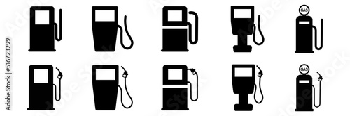 Canvastavla Gas station icons