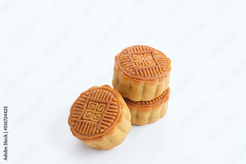 Moon Cake, traditional Chinese snack popular during the mid-autumn festival.
Moon Cake, traditional Chinese snack popular during the mid-autumn festival.