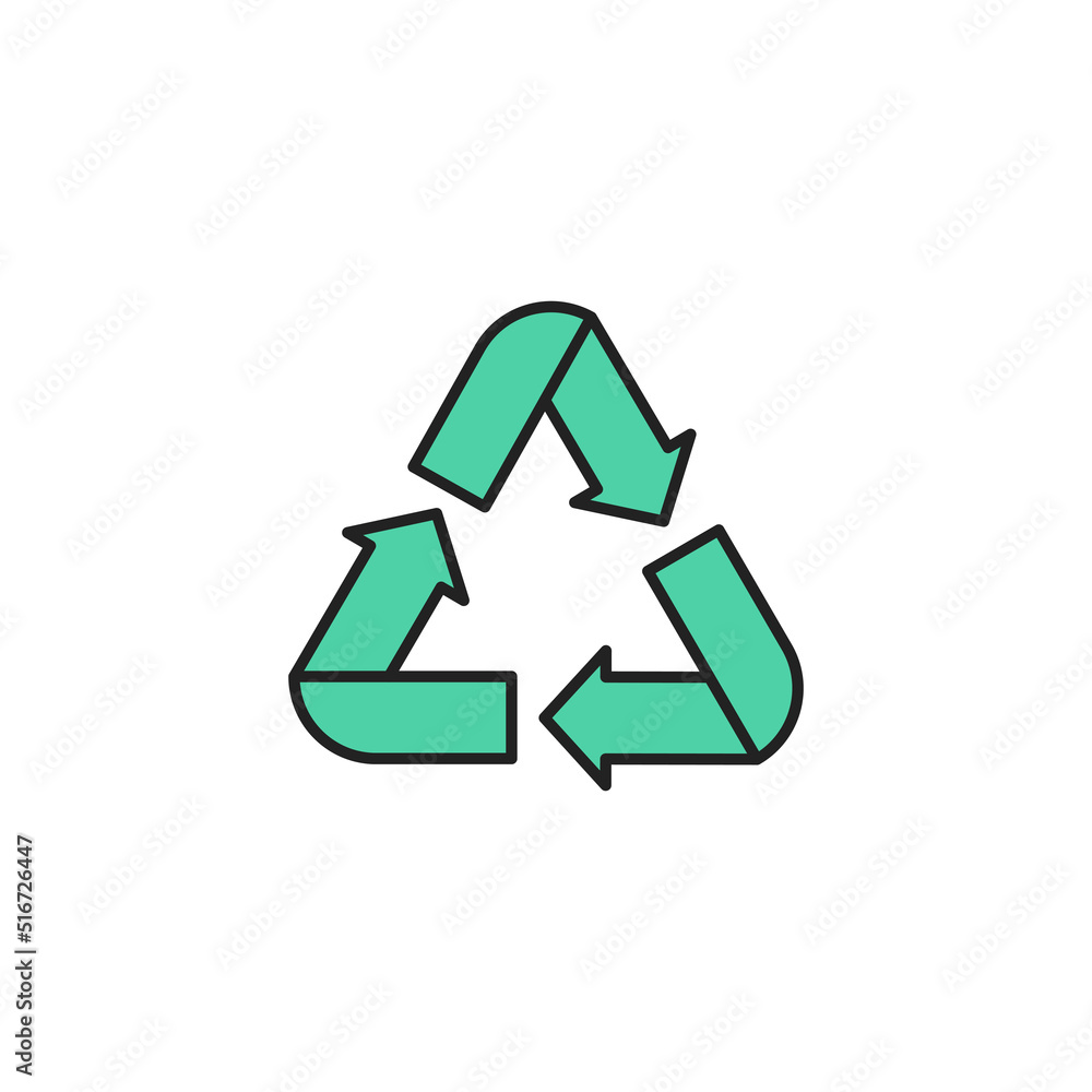 Recycling symbol Icon. Recycle Sign. High quality coloured vector illustration.. Recycling symbol Icon. Recycle Sign. High quality coloured vector illustration..