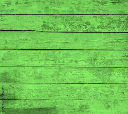 Bretterwand mit Holzbrettern in grün